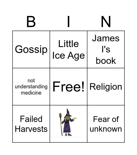 Witchcraft Bingo! Bingo Card