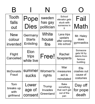 2025 Bingo Card