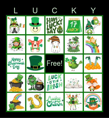 ST. PATRICK'S DAY BINGO Card