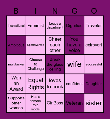 WOMEN'S DAY Bingo Card