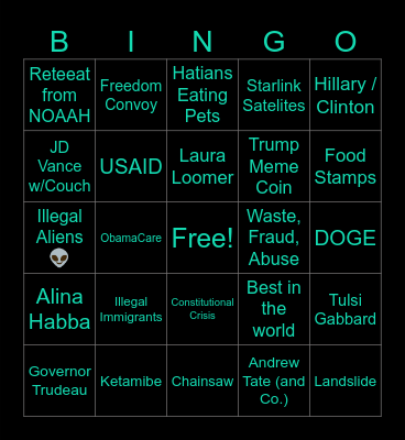 MAGA Bingo (updated - 002) Bingo Card