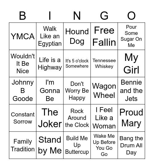 Sing Along Part 2! Bingo Card