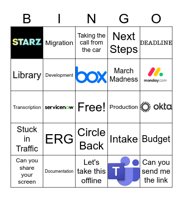 March Meeting Madness Bingo Card
