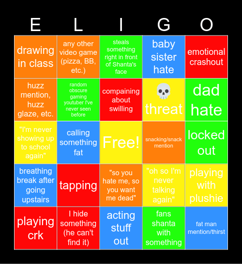 eli bingo :3333 Bingo Card