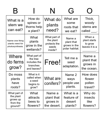 Plant BINGO! Bingo Card