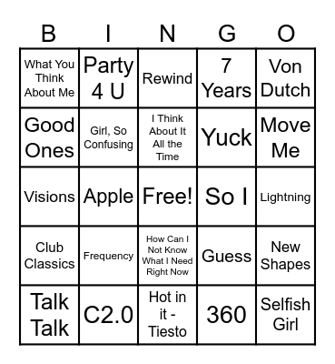 brat bingo Card