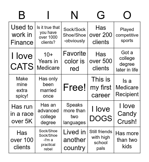 Find Me! (If you can!) Bingo Card
