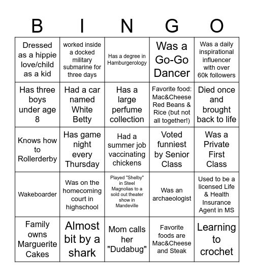Aust Clinic-Who Dis? Bingo Card