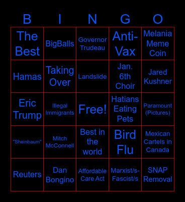 MAGA Bingo (updated - 003) Bingo Card