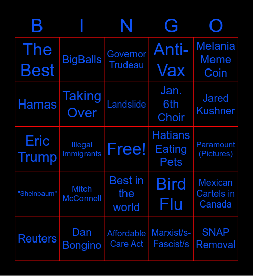 MAGA Bingo (updated - 003) Bingo Card