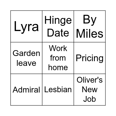 Buzzword Bingo Card