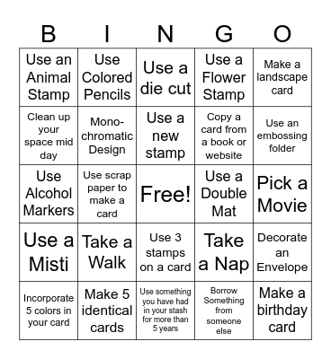 Card Maker Bingo Card