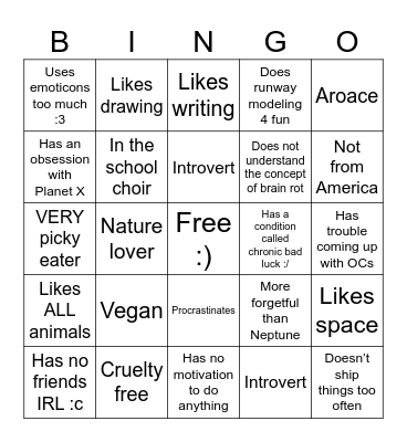 Card Maker Bingo Card