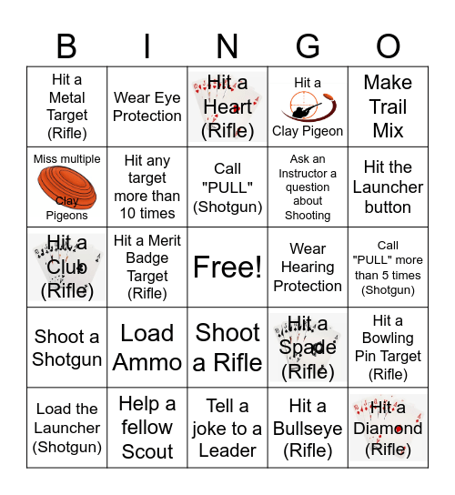Shooting Campout Bingo Card