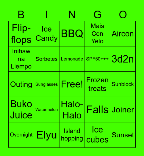 GOD160337 Bingo Card