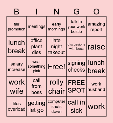 "9 to 5" By Dolly Parton Bingo Card