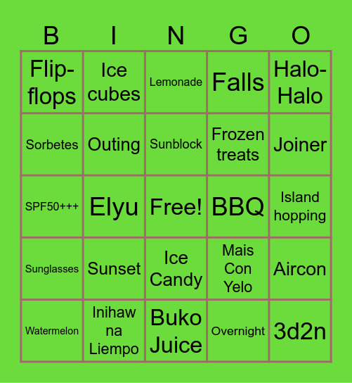 GOD160337 Bingo Card