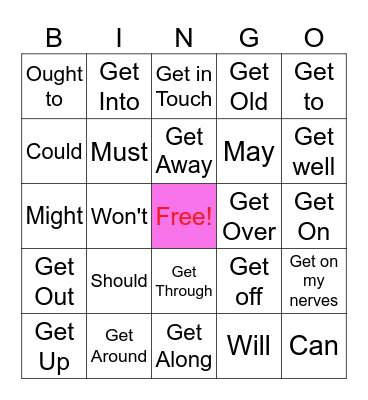 Modal Verbs / Get Bingo Card