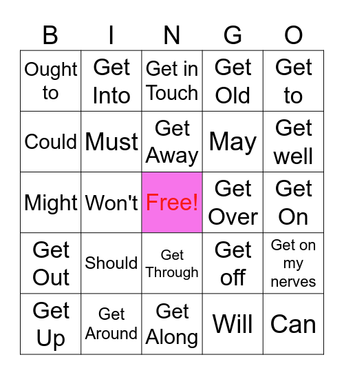 Modal Verbs / Get Bingo Card