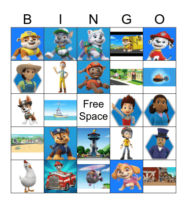 Paw Patrol BINGO Card