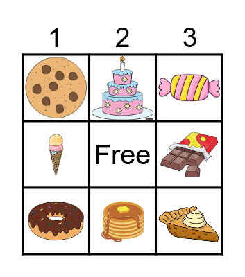 YUMMY! Bingo Card