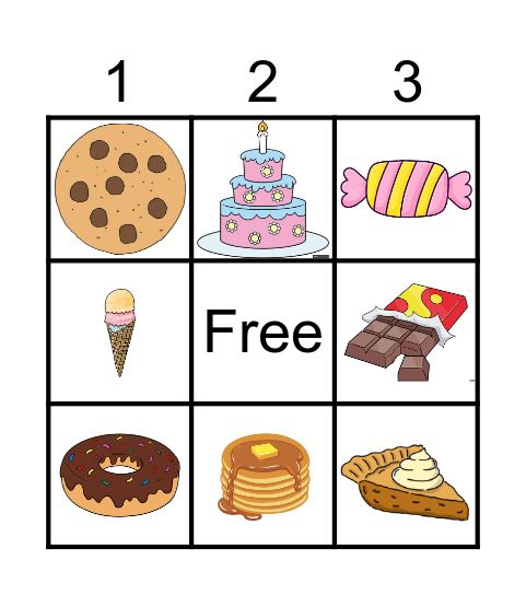 YUMMY! Bingo Card