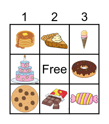 YUMMY! Bingo Card