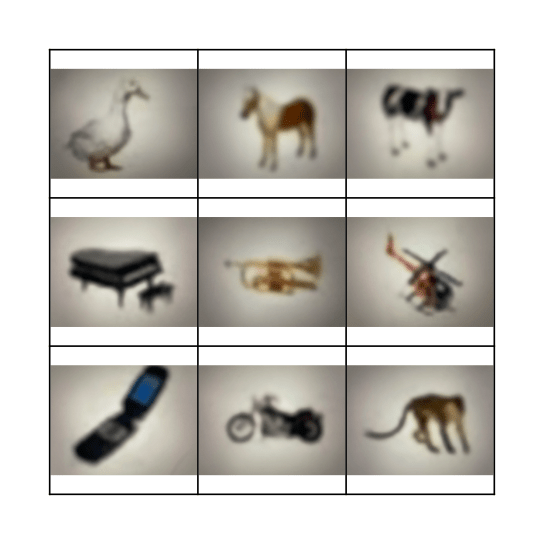 Everyday Sounds Bingo Card