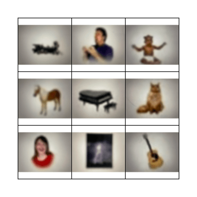 Everyday sounds Bingo Card