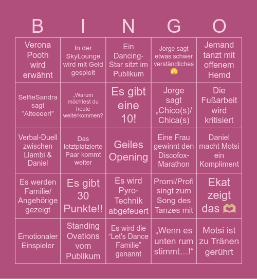 MeineBingoKarte Bingo Card