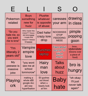 Ellison Bingo Card