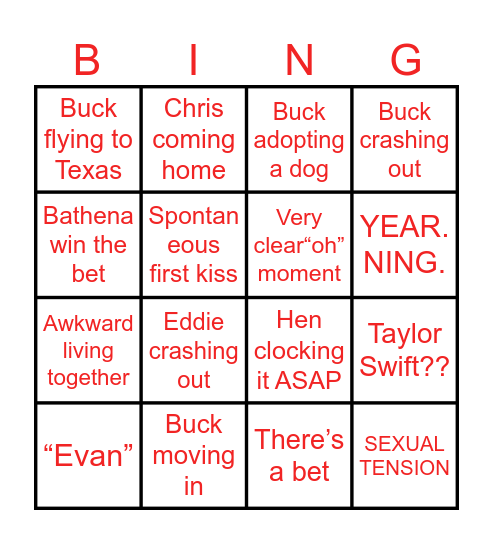 BUDDIE BINGO Card