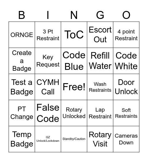 Security Bingo Card