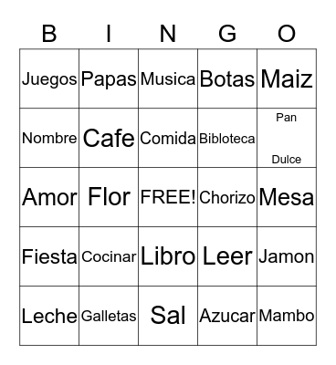 Loteria Bingo Card
