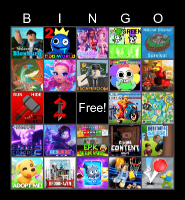 Roblox Bingo Card
