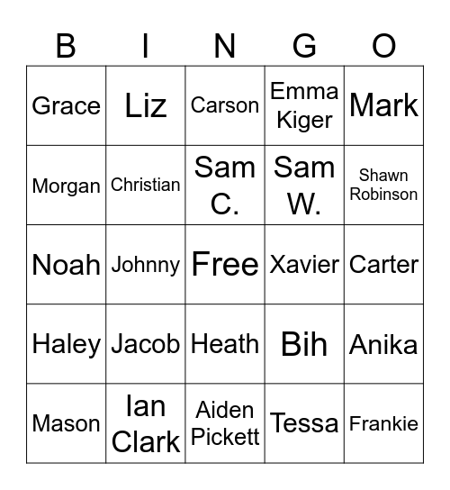 Crash Out Bingo Card