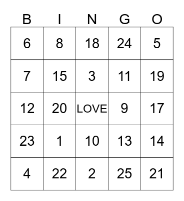 KERRI'S BRIDAL SHOWER Bingo Card