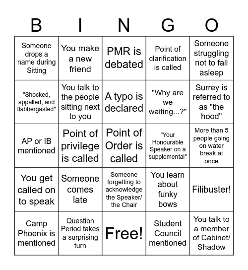 BINGO Card