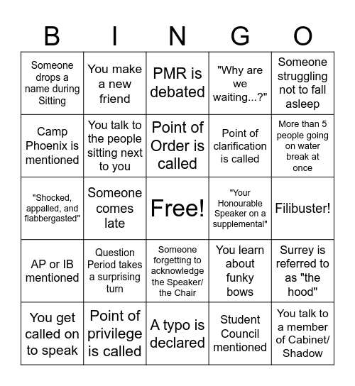 BINGO Card