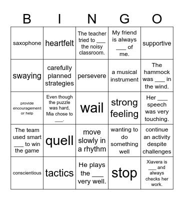 The Carp & The Hermit Thrush Bingo Card