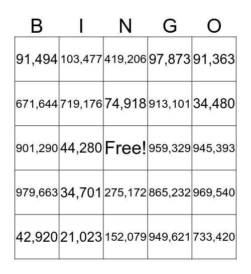 ADDITION BINGO  Bingo Card