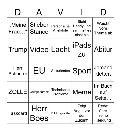 ✨Stieber-Bingo✨ Bingo Card