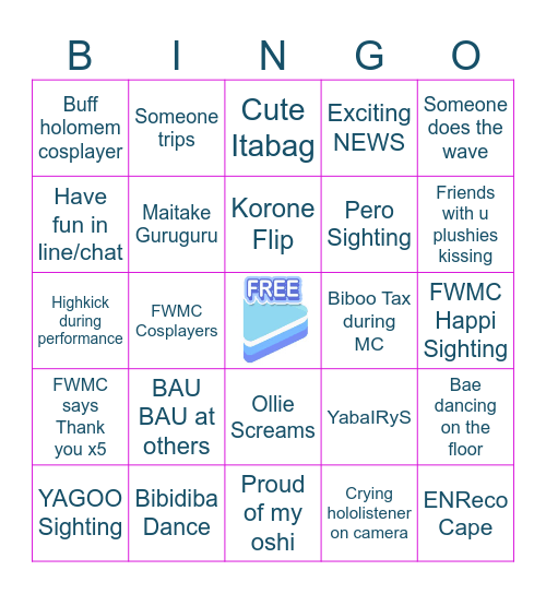 FWMC SUPER EXPO BINGO Card