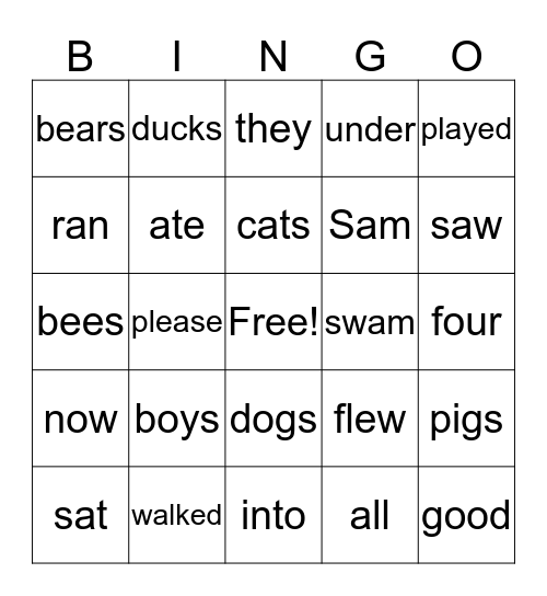 ACS 1/2 Bingo Card