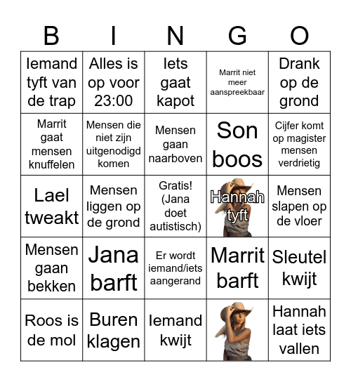MARRIT PARTYHARDY Bingo Card