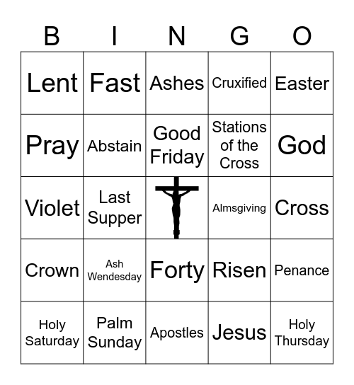 Lent Bingo Card