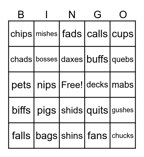 WRS 1.6 Bingo Card
