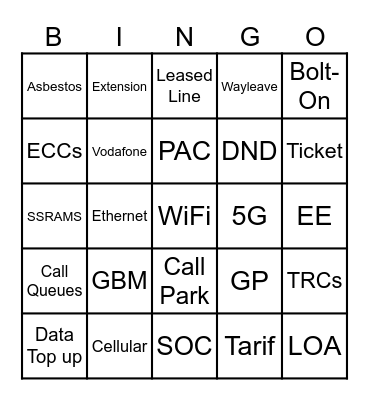 Connect Bingo Card