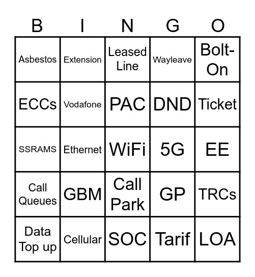 Connect Bingo Card