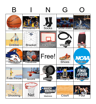 Basketball Bingo Card